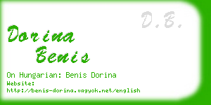 dorina benis business card